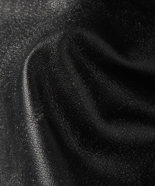 G-STAR（ジースター）の「【UNISEX】LEATHER MACRO BALLOON BOMBER/バルーンシルエットオーバーサイズレザーボンバージャケット（MA-1・レディース・ブラック系その他・LARGE/SMALL/MEDIUM）」の2枚目の写真