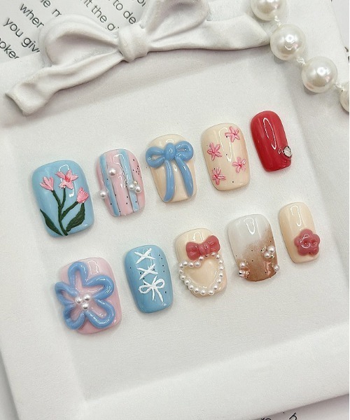 WEGO(ウィゴー)の「WEGO/イマドキ韓国風アートショートネイルチップ/ウィッシュコア・Y2k(ネイル用品/ネイルケア・レディース・その他1/その他2/その他3/その他4・MEDIUM/LARGE)」の3枚目の写真