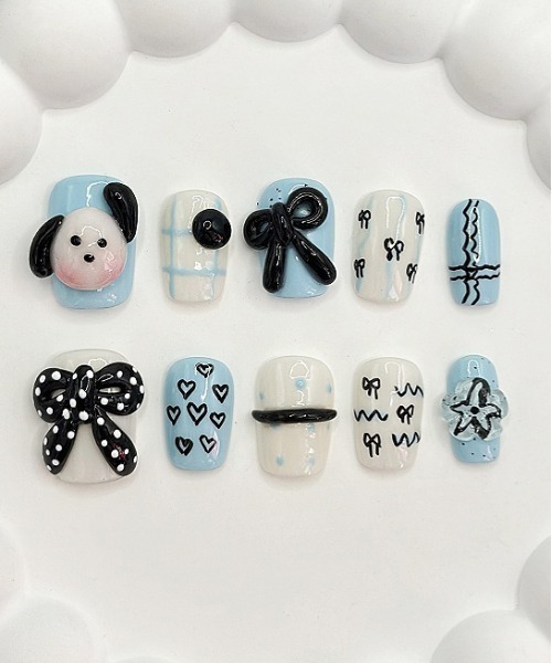 セール】WEGO/イマドキ韓国風アートショートネイルチップ