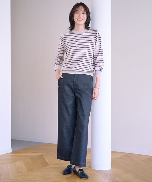 J.PRESS Ladies(J.プレス レディス)の「【WEB限定】PRINCE クルーネック ニット(ニット/セーター・レディース・ベージュ系1/ダルブルー系/ベージュ系/ブラック系/イエロー系/ホワイト系・SMALL)」の22枚目の写真