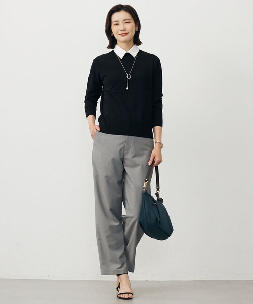 J.PRESS Ladies(J.プレス レディス)の「【WEB限定】PRINCE クルーネック ニット(ニット/セーター・レディース・ベージュ系1/ダルブルー系/ベージュ系/ブラック系/イエロー系/ホワイト系・SMALL)」の17枚目の写真