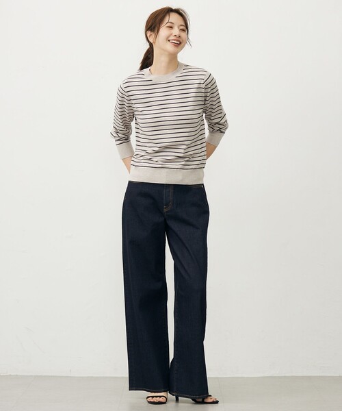 J.PRESS Ladies(J.プレス レディス)の「【WEB限定】PRINCE クルーネック ニット(ニット/セーター・レディース・ベージュ系1/ダルブルー系/ベージュ系/ブラック系/イエロー系/ホワイト系・SMALL)」の16枚目の写真