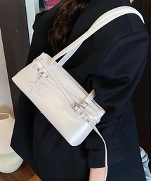 HOOK（フック）の「HOOK for girls　くすみパステルカラー スクエアショルダーバッグ（ボストンバッグ）」