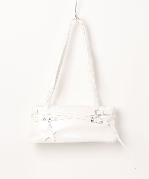 HOOK（フック）の「HOOK for girls　くすみパステルカラー スクエアショルダーバッグ（ボストンバッグ・レディース・イエロー/ブルー/ホワイト/パープル/ブラック・FREE）」の21枚目の写真