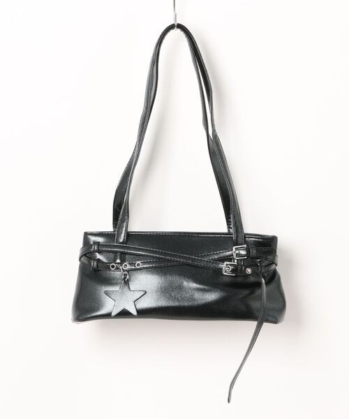 HOOK（フック）の「HOOK for girls　くすみパステルカラー スクエアショルダーバッグ（ボストンバッグ・レディース・イエロー/ブルー/ホワイト/パープル/ブラック・FREE）」の22枚目の写真
