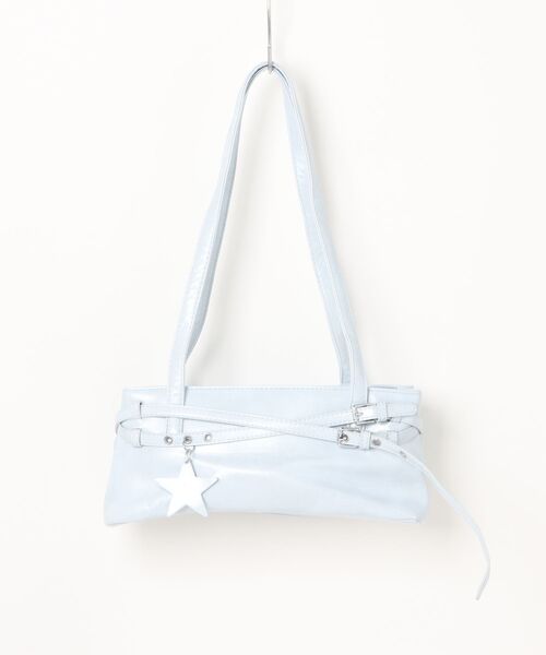 HOOK（フック）の「HOOK for girls　くすみパステルカラー スクエアショルダーバッグ（ボストンバッグ・レディース・イエロー/ブルー/ホワイト/パープル/ブラック・FREE）」の10枚目の写真