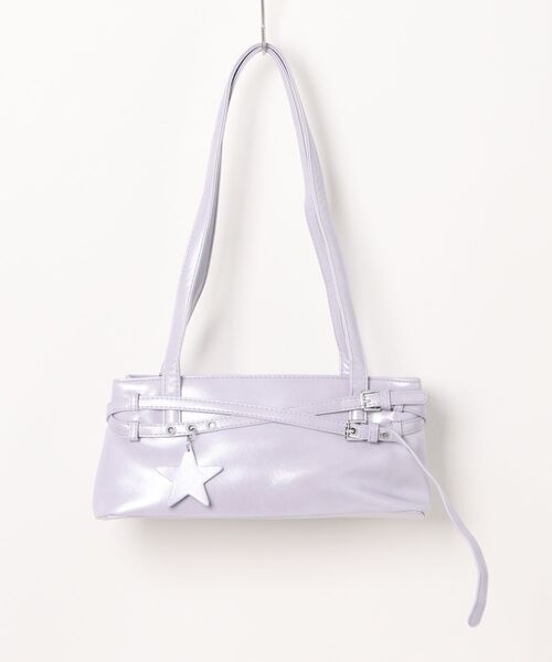 HOOK（フック）の「HOOK for girls　くすみパステルカラー スクエアショルダーバッグ（ボストンバッグ・レディース・イエロー/ブルー/ホワイト/パープル/ブラック・FREE）」の11枚目の写真