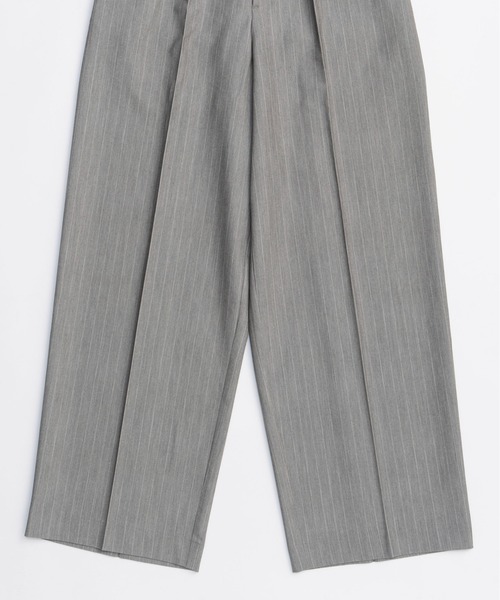 【美品】MAISON SPECIAL ストライプ　ショートパンツ　サイズ38 SALE】Stripe Tack Wide Silhouette Pants