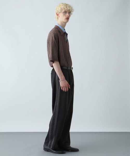 HARE（ハレ）の「フュージョンライントラックパンツ(HARE)（スラックス・メンズ・ブラック/ブラウン・FREE）」の4枚目の写真