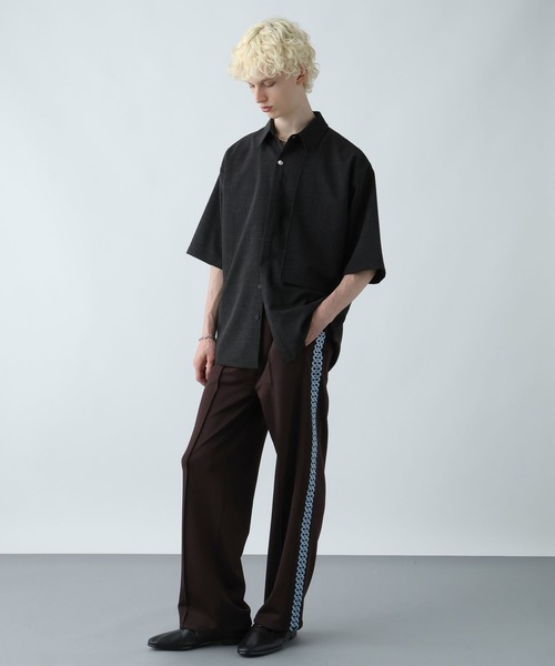 HARE（ハレ）の「フュージョンライントラックパンツ(HARE)（スラックス・メンズ・ブラック/ブラウン・FREE）」の6枚目の写真