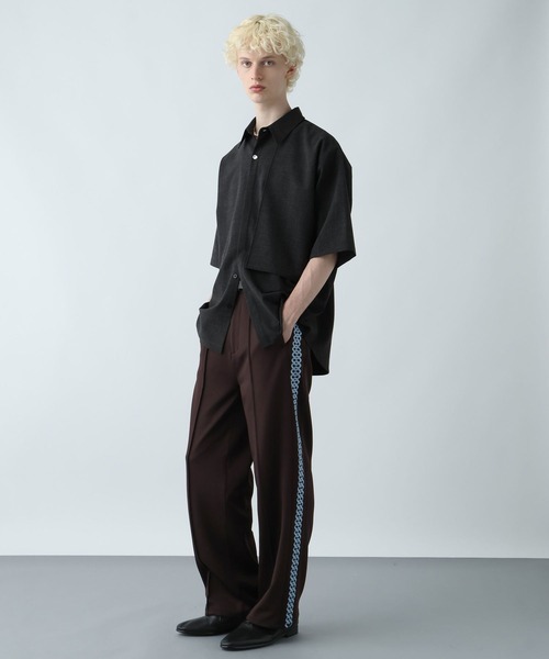 HARE（ハレ）の「フュージョンライントラックパンツ(HARE)（スラックス・メンズ・ブラック/ブラウン・FREE）」の8枚目の写真