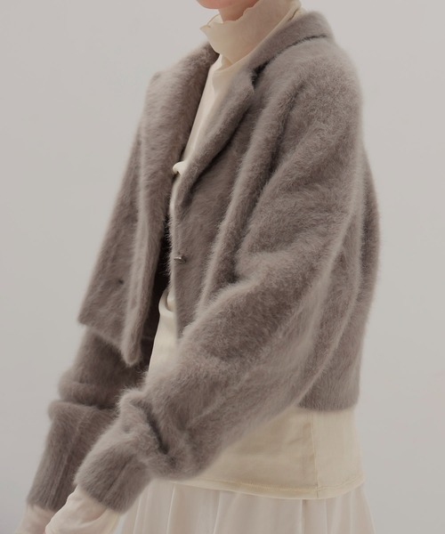 fox cashmere short w jacket(フォックスカシミヤショート丈ダブル