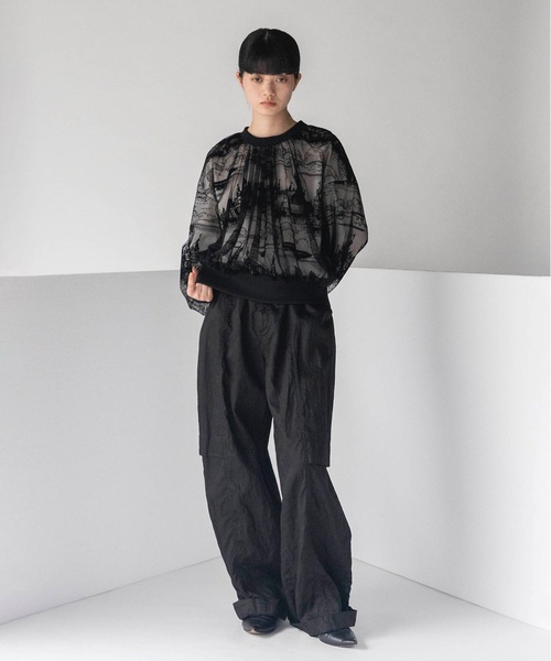 mintdesigns(ミントデザインズ)の「TOILE DE JOUY TOPS(Tシャツ/カットソー・レディース・ブラック/ネイビー・ONESIZE)」の10枚目の写真