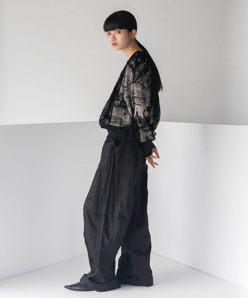 mintdesigns(ミントデザインズ)の「TOILE DE JOUY TOPS(Tシャツ/カットソー・レディース・ブラック/ネイビー・ONESIZE)」の9枚目の写真