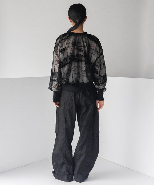 mintdesigns(ミントデザインズ)の「TOILE DE JOUY TOPS(Tシャツ/カットソー・レディース・ブラック/ネイビー・ONESIZE)」の8枚目の写真