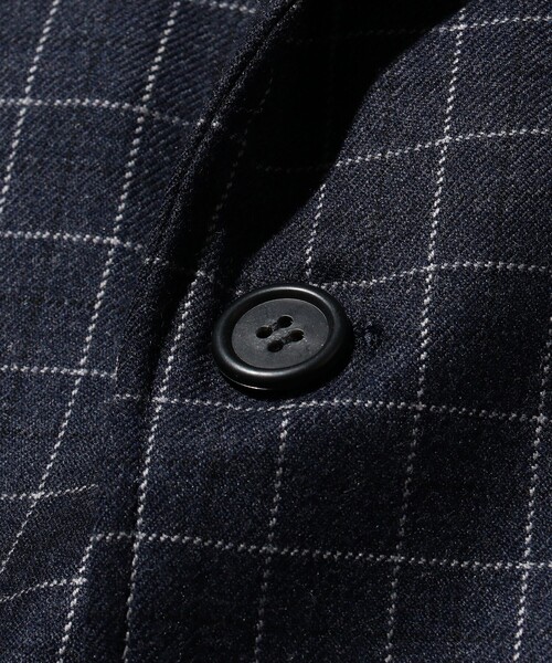 セール】ダブルウィーブ ウール チェック 3ボタンジャケット ボックス