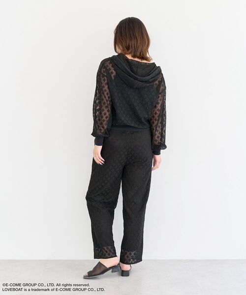 Green　Parks（グリーンパークス）の「■LOVEBOAT フラワーメッシュパーカー（パーカー・レディース・ブラック・FREE）」の10枚目の写真