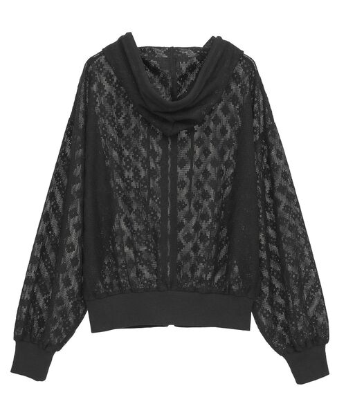 Green　Parks（グリーンパークス）の「■LOVEBOAT フラワーメッシュパーカー（パーカー・レディース・ブラック・FREE）」の16枚目の写真