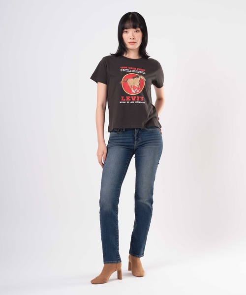 Levi's(リーバイス)の「Levi's/リーバイス GRAPHIC ボックスTシャツ(Tシャツ/カットソー・レディース・ブラック・S/M/XS)」の8枚目の写真