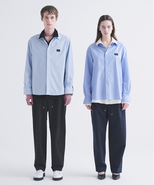 CULLNI（クルニ）の「Stretch Double Cloth 2Tuck Drawstring Semi Wide Pants（その他パンツ・メンズ・ブラック/ネイビー/アッシュブラウン・2/1/0）」の4枚目の写真