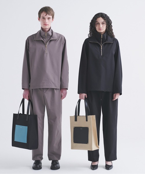 CULLNI（クルニ）の「Stretch Double Cloth 2Tuck Drawstring Semi Wide Pants（その他パンツ・メンズ・ブラック/ネイビー/アッシュブラウン・2/1/0）」の6枚目の写真