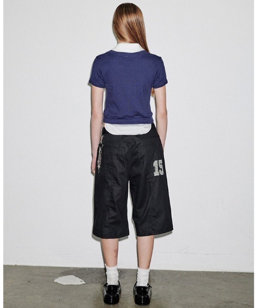 runningHIGH(ランニングハイ)の「A'GEM/9 × .kom 『runningHIGH/ランニングハイ』 SHIRTS LAYERED H/S TEE/シャツレイヤード半袖Tシャツ(その他トップス・レディース・グレー/ネイビー・FREE)」の10枚目の写真
