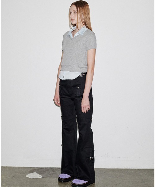 runningHIGH(ランニングハイ)の「A'GEM/9 × .kom 『runningHIGH/ランニングハイ』 SHIRTS LAYERED H/S TEE/シャツレイヤード半袖Tシャツ(その他トップス・レディース・グレー/ネイビー・FREE)」の17枚目の写真