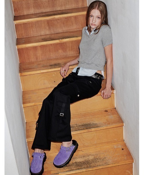 runningHIGH(ランニングハイ)の「A'GEM/9 × .kom 『runningHIGH/ランニングハイ』 SHIRTS LAYERED H/S TEE/シャツレイヤード半袖Tシャツ(その他トップス・レディース・グレー/ネイビー・FREE)」の14枚目の写真
