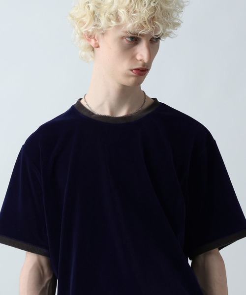 HARE(ハレ)の「クラシックリンガーTEE(HARE)(Tシャツ/カットソー・メンズ・ホワイト/ブルー/グレー/ネイビー・FREE)」の1枚目の写真