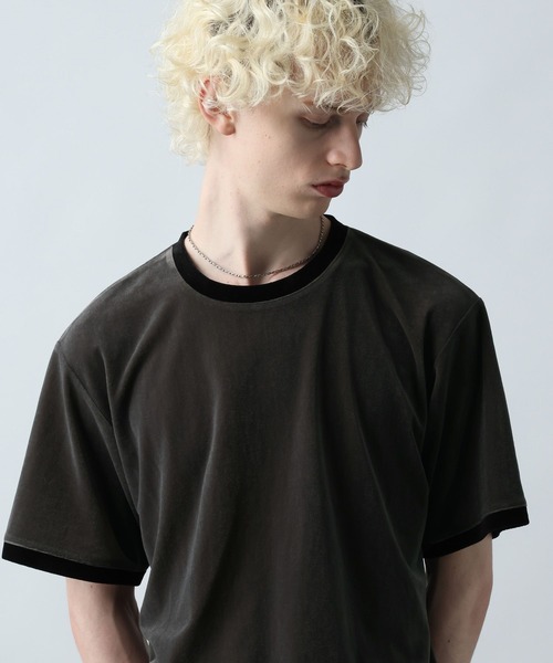 HARE(ハレ)の「クラシックリンガーTEE(HARE)(Tシャツ/カットソー・メンズ・ホワイト/ブルー/グレー/ネイビー・FREE)」の3枚目の写真