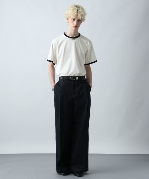 HARE(ハレ)の「クラシックリンガーTEE(HARE)(Tシャツ/カットソー・メンズ・ホワイト/ブルー/グレー/ネイビー・FREE)」の8枚目の写真