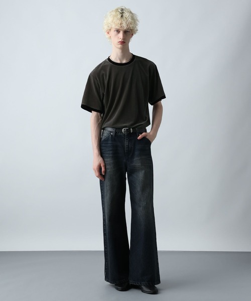 HARE(ハレ)の「クラシックリンガーTEE(HARE)(Tシャツ/カットソー・メンズ・ホワイト/ブルー/グレー/ネイビー・FREE)」の10枚目の写真