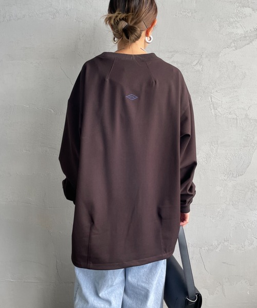 UMBRO/アンブロ] 別注 ワンポイント刺繍ロゴ ドローコードスウェット