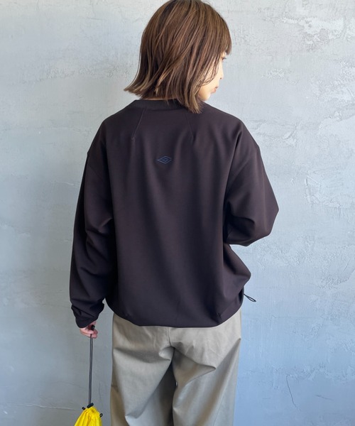 UMBRO/アンブロ] 別注 ワンポイント刺繍ロゴ ドローコードスウェット