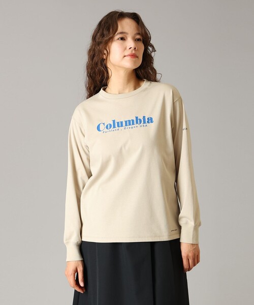 Columbia(コロンビア)の「UVカット Columbia/ ウィメンズ チャールズドライブ ロングスリーブクルー /コロンビア(Tシャツ/カットソー・レディース・ブラック/チャコール/ブラウン/グリーン/ホワイト/ブラック系その他/グレー/ブラック系その他2/ライトブラウン/ベージュ/セージグリーン・L/M/S/XL)」の1枚目の写真