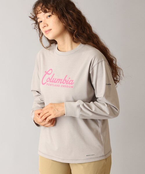 Columbia（コロンビア）の「Columbia/ ウィメンズチャールズドライブロングスリーブTシャツ /コロンビア（Tシャツ/カットソー・レディース・ブラック/チャコール/ブラウン/グリーン/ホワイト/ブラック系その他/グレー・L/M/S/XL）」の4枚目の写真