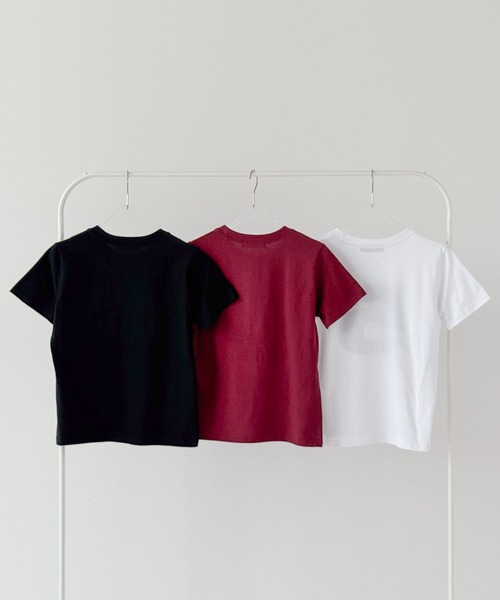 UNE MANSION（ユヌマンション）の「Ｎｏ.5スターロゴクロップド半袖Ｔシャツ（Tシャツ/カットソー・レディース・ブラック/ワイン/ホワイト・FREE）」の12枚目の写真