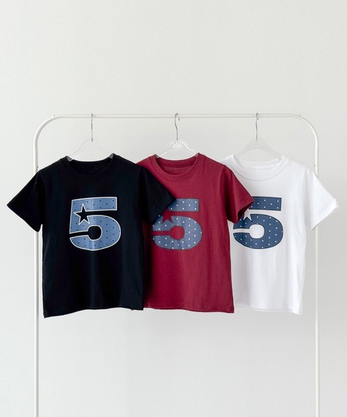 UNE MANSION（ユヌマンション）の「Ｎｏ.5スターロゴクロップド半袖Ｔシャツ（Tシャツ/カットソー・レディース・ブラック/ワイン/ホワイト・FREE）」の13枚目の写真