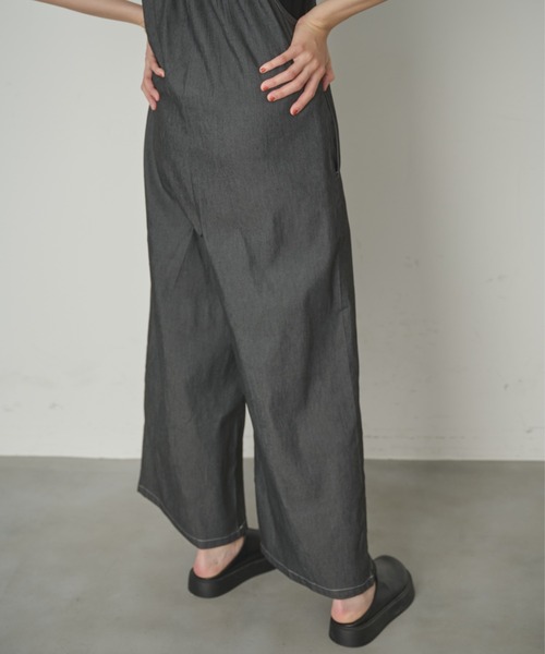 セール】ステッチデザインワイドサロペット（サロペット