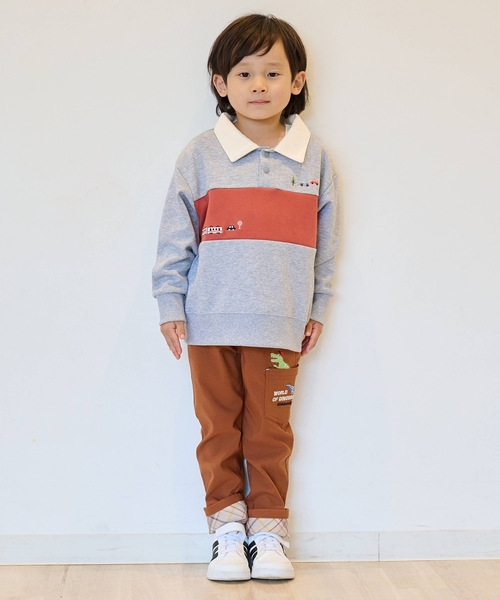 kladskap（クレードスコープ）の「恐竜ロング丈ストレートパンツ（その他パンツ・キッズ・ネイビー/レンガ・130cm/120cm/90cm/100cm/80ｃｍ/110cm）」の16枚目の写真