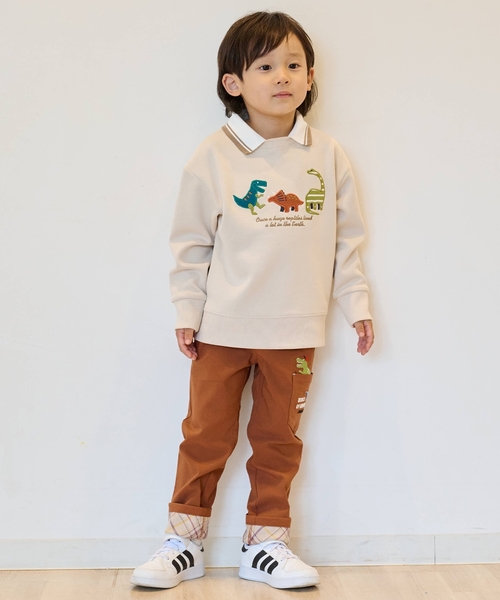 kladskap（クレードスコープ）の「恐竜ロング丈ストレートパンツ（その他パンツ・キッズ・ネイビー/レンガ・130cm/120cm/90cm/100cm/80ｃｍ/110cm）」の17枚目の写真