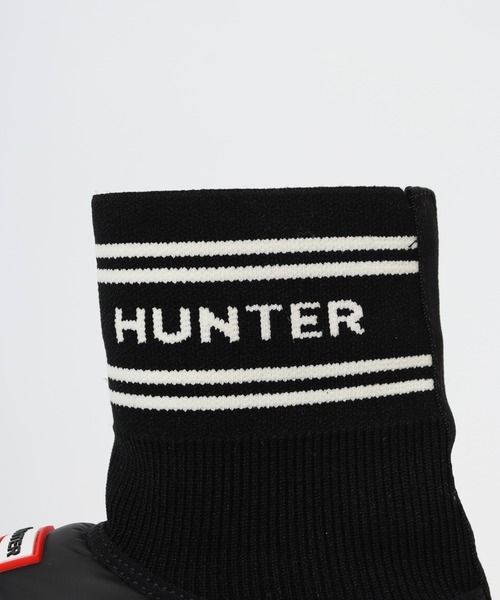HUNTER(ハンター)の「HUNTER イン/アウト ハンター ニッテッド ソック ソックスブーツ(ブーツ・レディース・ブラック/ホワイト×ブラック・25cm/23cm/24cm)」の8枚目の写真