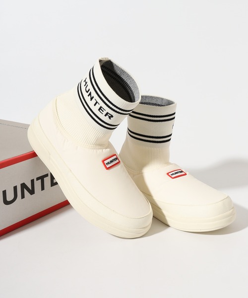 HUNTER(ハンター)の「HUNTER イン/アウト ハンター ニッテッド ソック ソックスブーツ(ブーツ・レディース・ブラック/ホワイト×ブラック・25cm/23cm/24cm)」の20枚目の写真