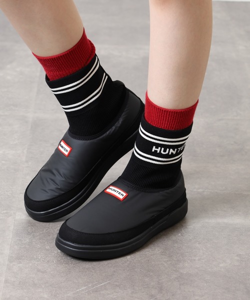 HUNTER(ハンター)の「HUNTER イン/アウト ハンター ニッテッド ソック ソックスブーツ(ブーツ・レディース・ブラック/ホワイト×ブラック・25cm/23cm/24cm)」の19枚目の写真
