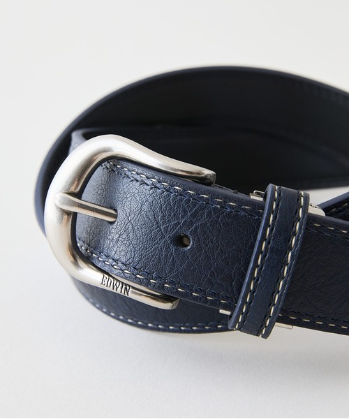 EDWIN（エドウィン）の「【EDWIN/エドウィン】35MM ダブルステッチベルト（ベルト・メンズ・ブラック/ダークブラウン/ネイビー/ブラウン/オフホワイト・FREE）」の12枚目の写真