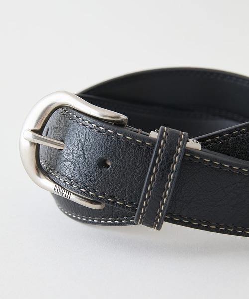 EDWIN（エドウィン）の「【EDWIN/エドウィン】35MM ダブルステッチベルト（ベルト・メンズ・ブラック/ダークブラウン/ネイビー/ブラウン/オフホワイト・FREE）」の15枚目の写真