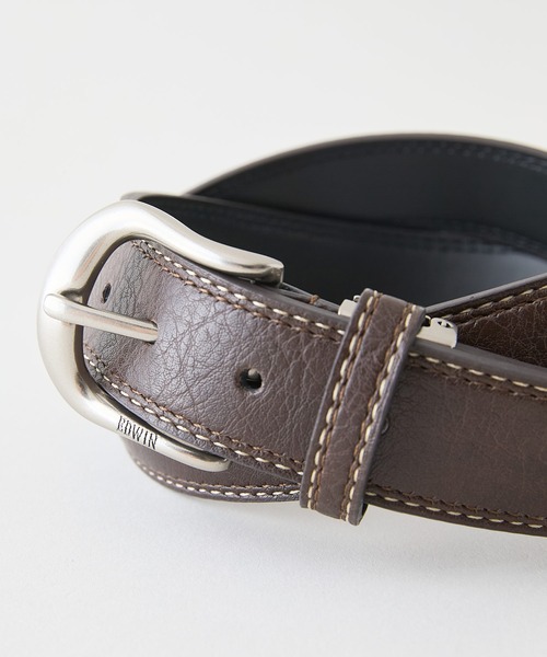 EDWIN（エドウィン）の「【EDWIN/エドウィン】35MM ダブルステッチベルト（ベルト・メンズ・ブラック/ダークブラウン/ネイビー/ブラウン/オフホワイト・FREE）」の14枚目の写真