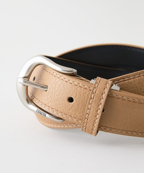 EDWIN（エドウィン）の「【EDWIN/エドウィン】35MM ダブルステッチベルト（ベルト・メンズ・ブラック/ダークブラウン/ネイビー/ブラウン/オフホワイト・FREE）」の13枚目の写真