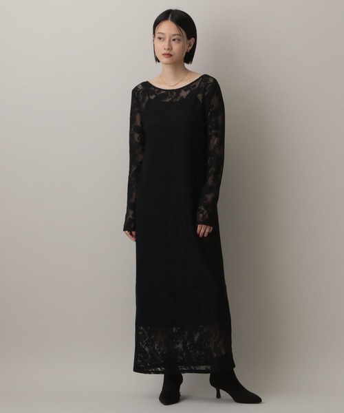 A part by(アパートバイ)の「ペイズリーレースワンピース(ワンピース・レディース・アイボリー/ブラック・FREE)」の2枚目の写真