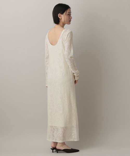 A part by(アパートバイ)の「ペイズリーレースワンピース(ワンピース・レディース・アイボリー/ブラック・FREE)」の4枚目の写真